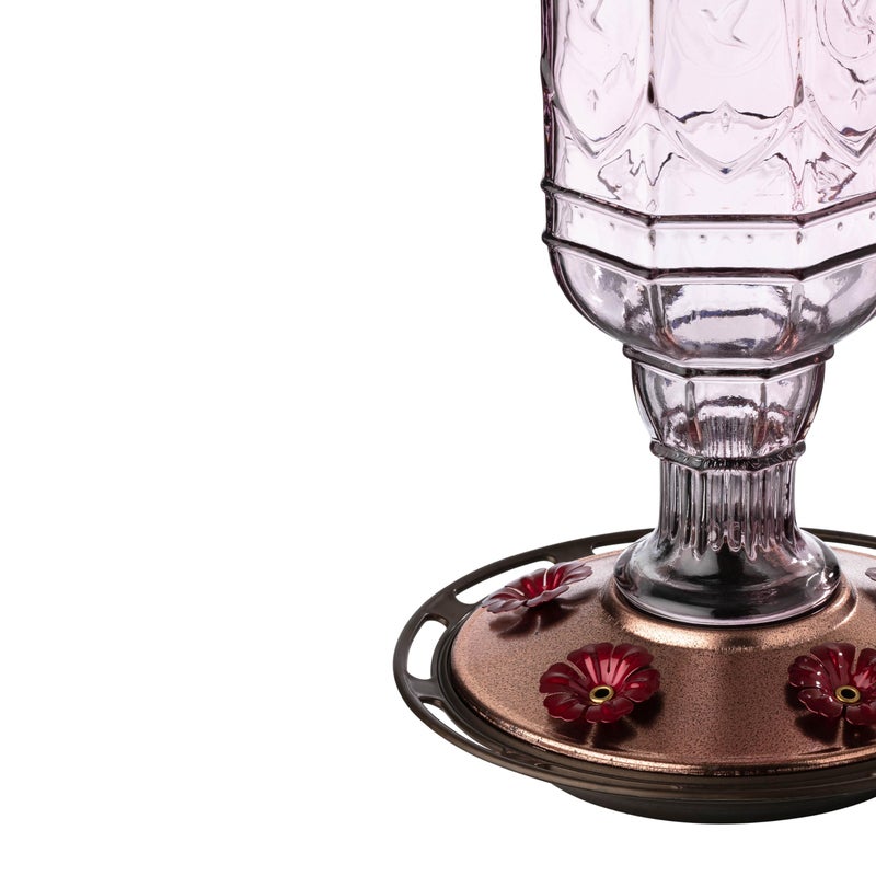 More Birds Amethyst Jewel Hummingbird Feeder - 77IN - 20 Fl Oz Nectar Capacity - Hummingbird Feeder for Outdoors - Feed 5 Hummingbirds - Vintage Design - Bird Backyard DÃƒcor - Image 4